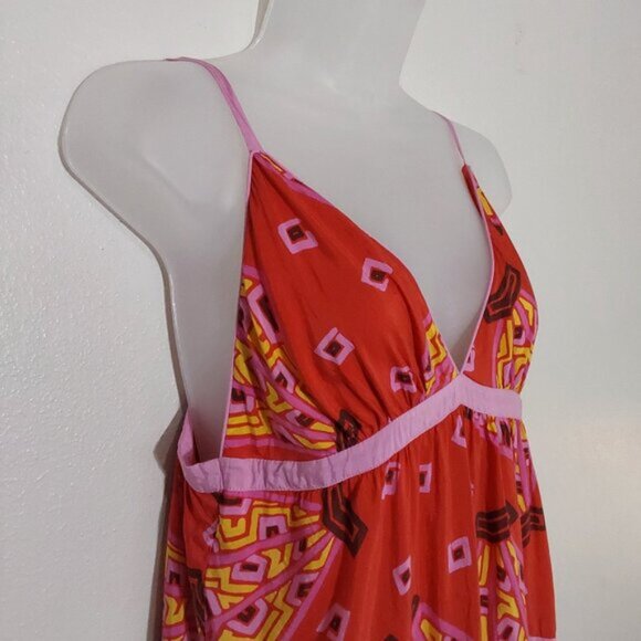 Farm Rio Red Tiki Bananas Tiered Maxi Sundress - Large - Great Condition - Picture 5 of 11